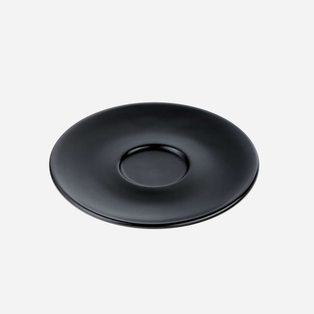 Crema Matte Black Espresso Saucer Set of 6